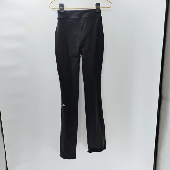 Alo Yoga Airbrush 7/8 High Waist Flutter Legging Black Stretch Women's Size XS - Picture 8 of 11